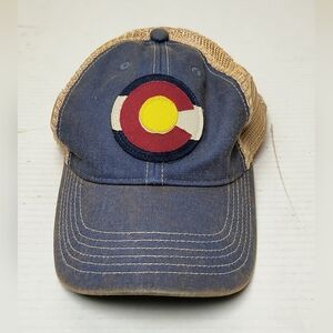 Legacy Blue and Tan Mesh Cap